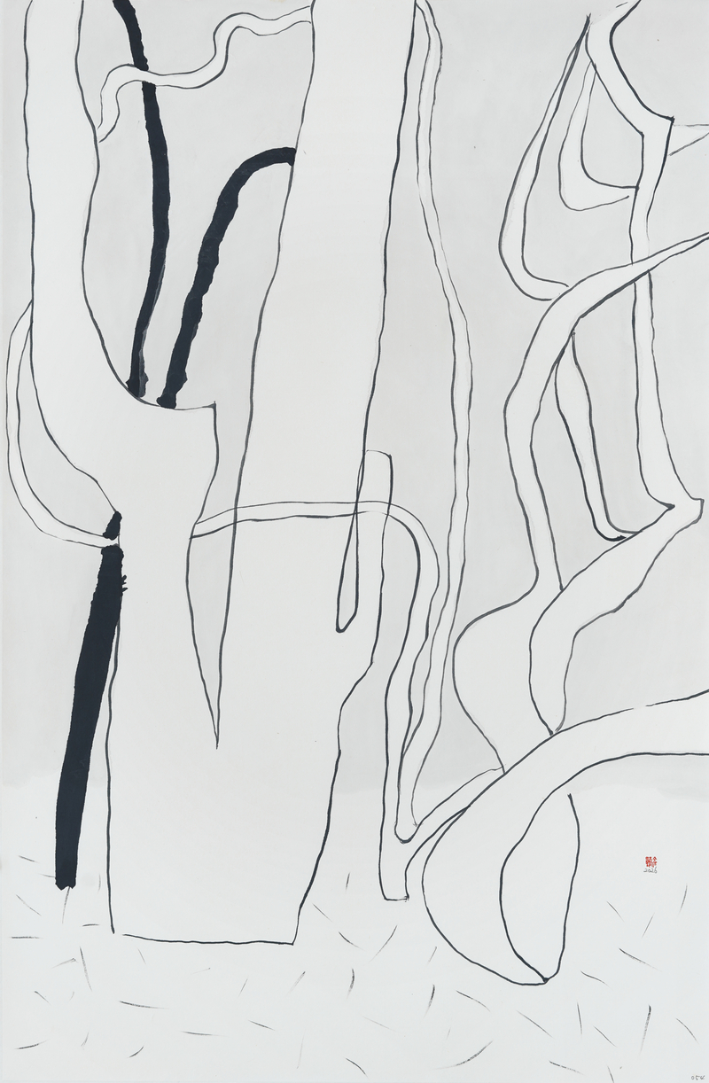 장병언, structure landscape 054, ink_on_paper, painting, 2026